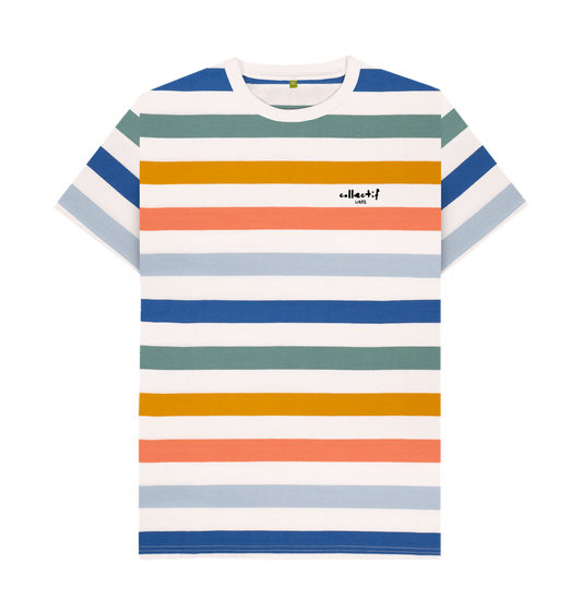 Multicolour Stripes Printed Premium T-Shirt