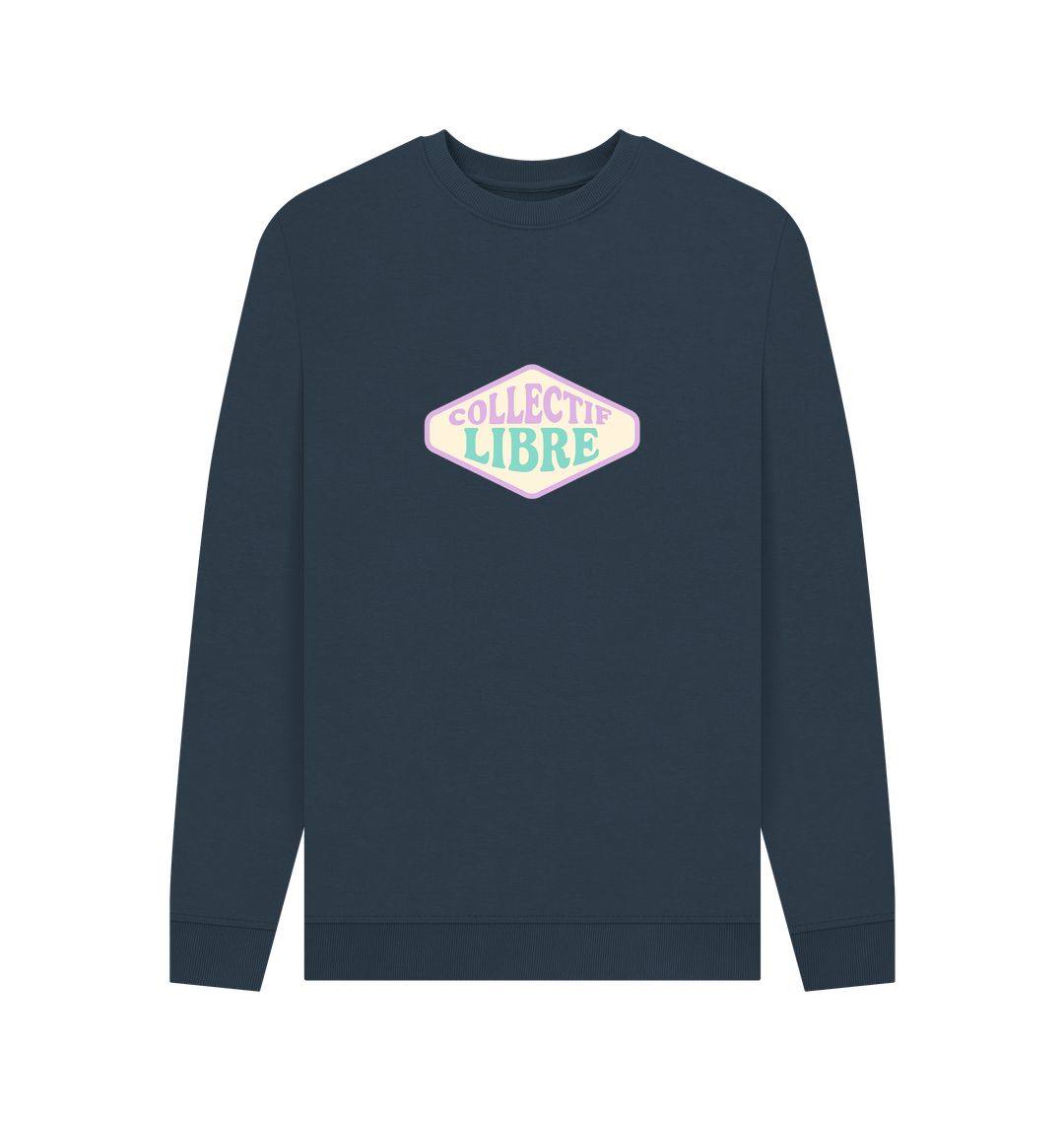 Navy Blue Printed Sweater