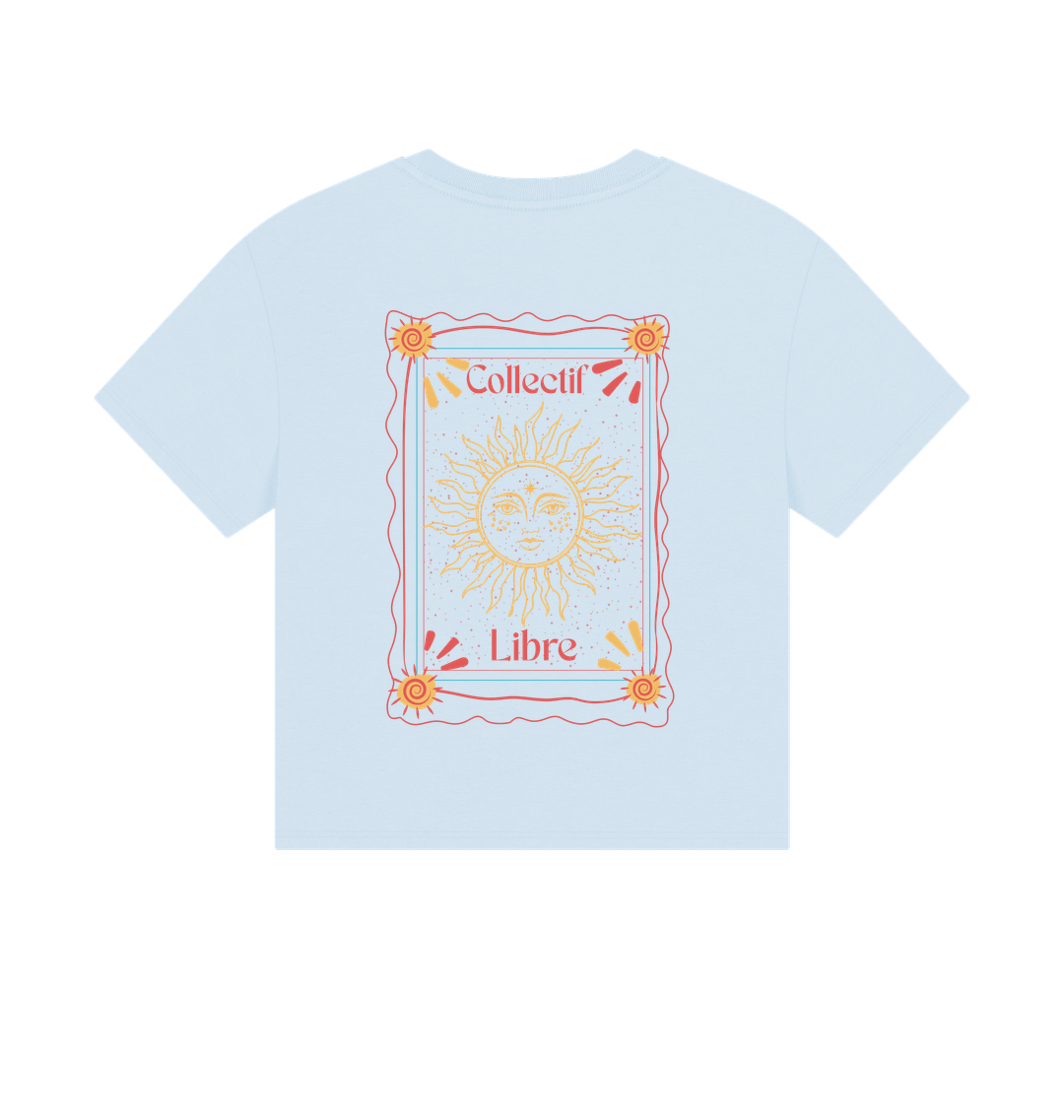 Sky Blue Printed T-shirt