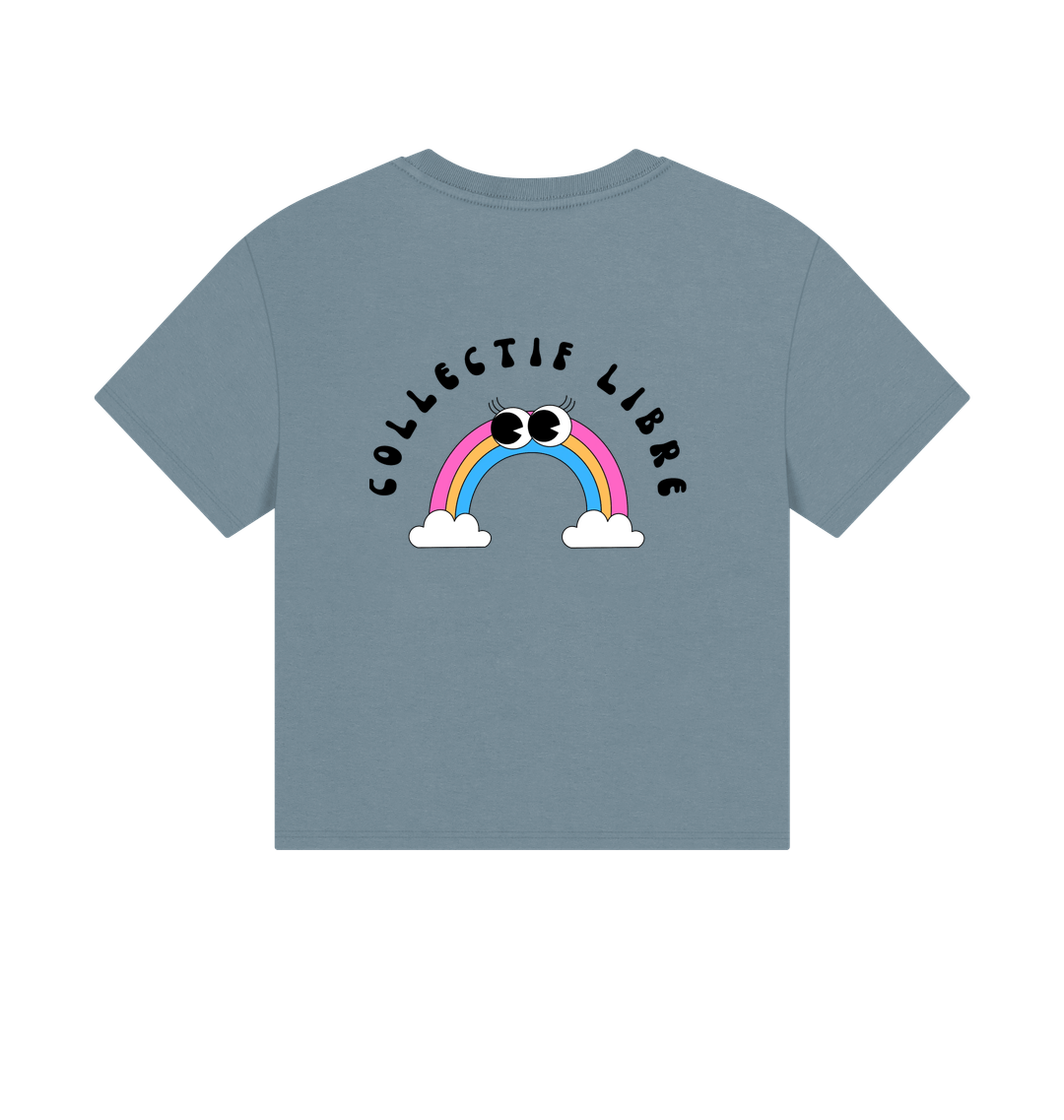 Stone Blue Printed T-shirt