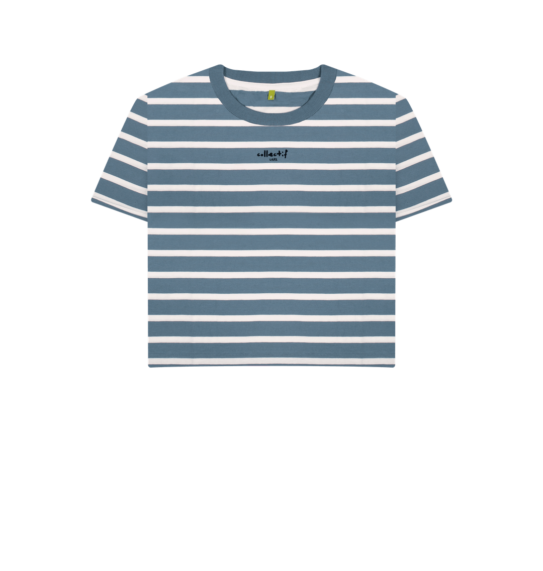 Blue Stripes Printed T-shirt