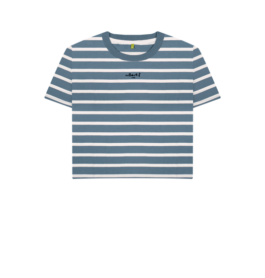 Blue Stripes Printed T-shirt