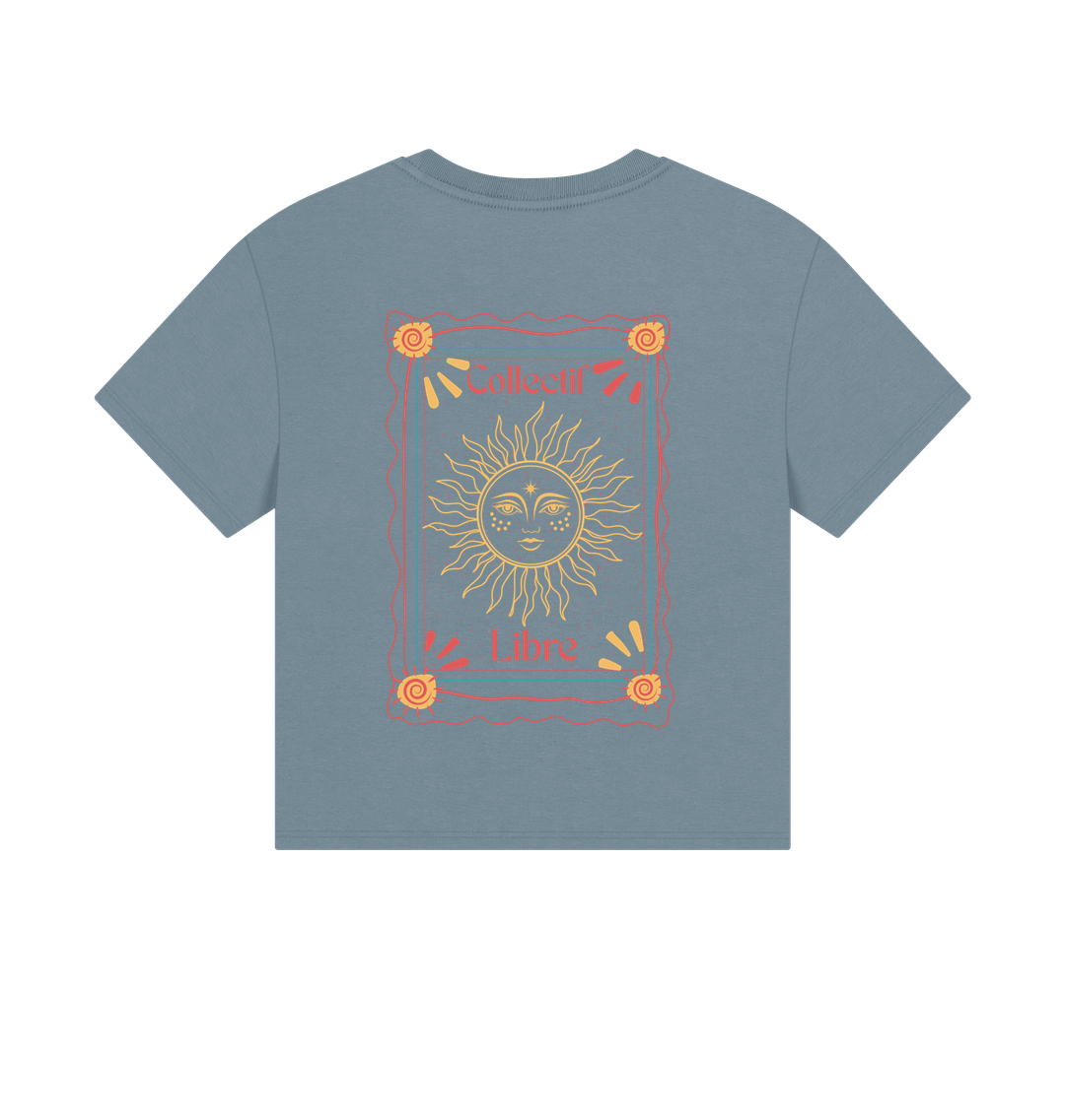 Stone Blue Printed T-shirt