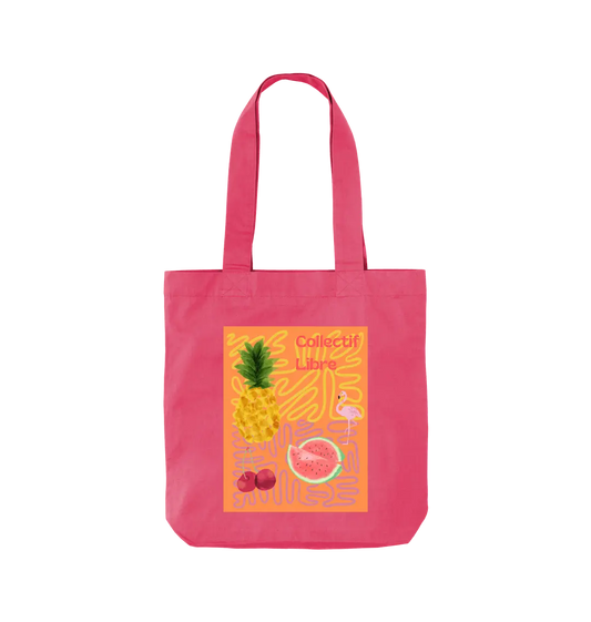Raspberry Pink Printed Bag