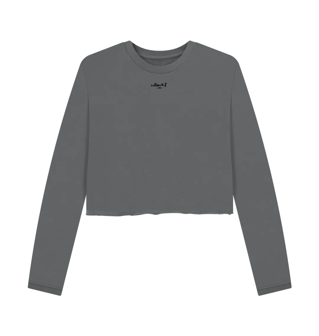 Slate Grey Printed Boxy Jumpers