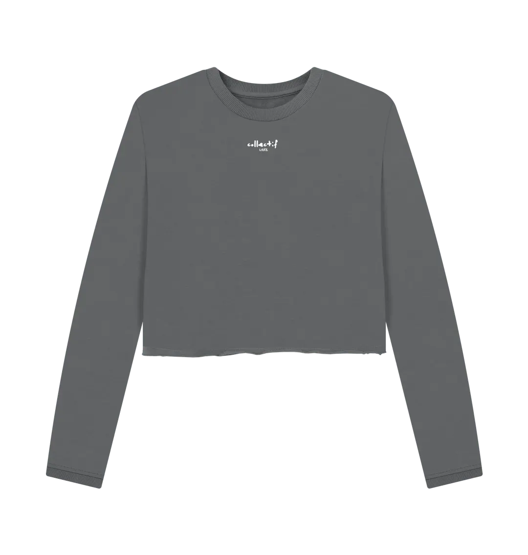 Slate Grey Printed Boxy Jumpers