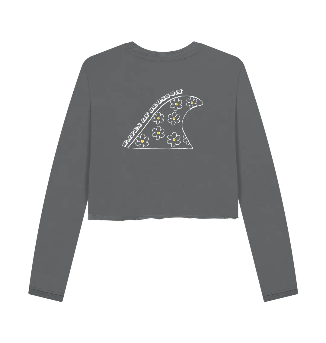 Slate Grey Printed Boxy Jumpers