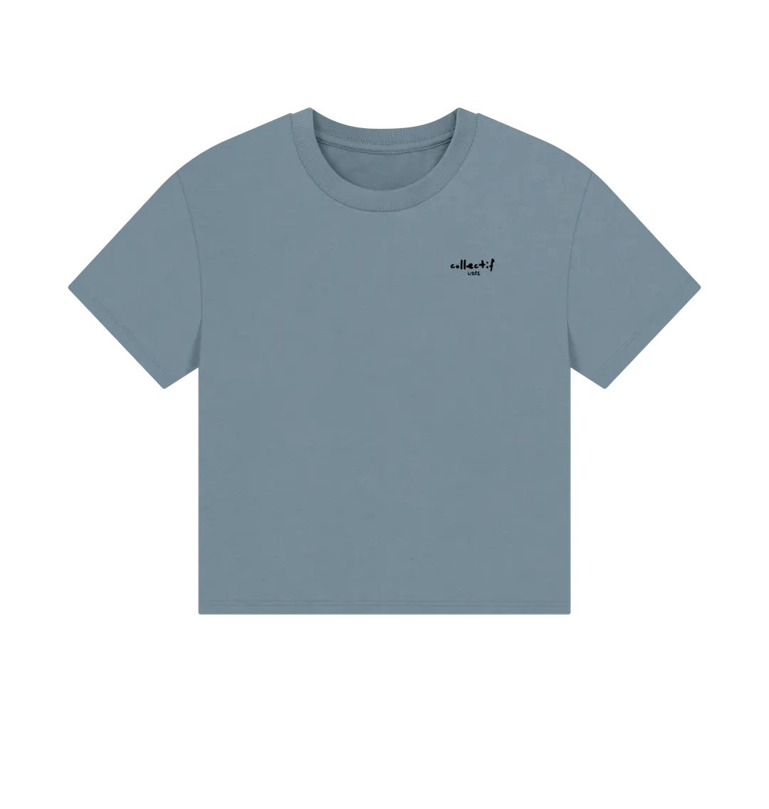 Stone Blue Printed T-shirt