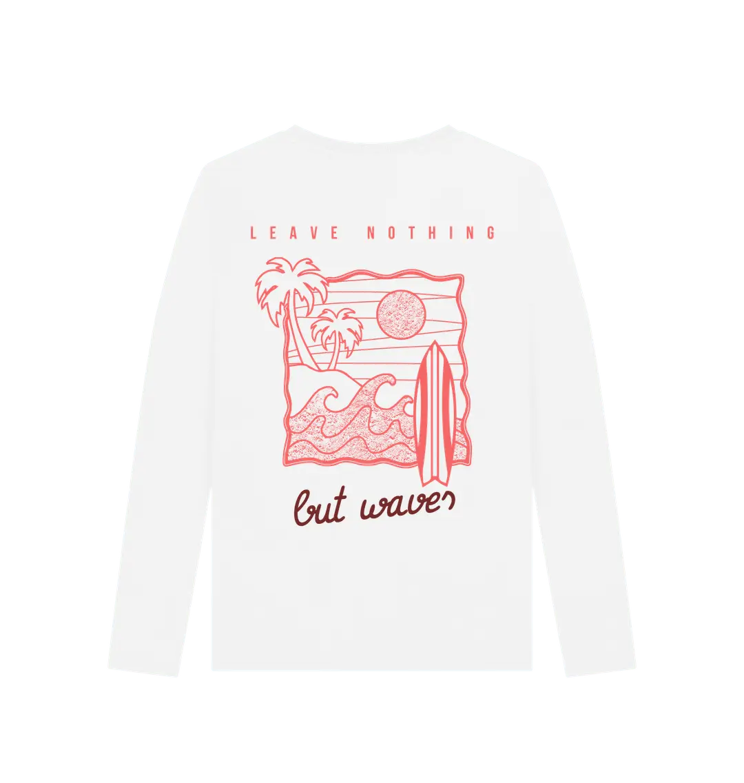 White Printed Long Sleeve T Shirt