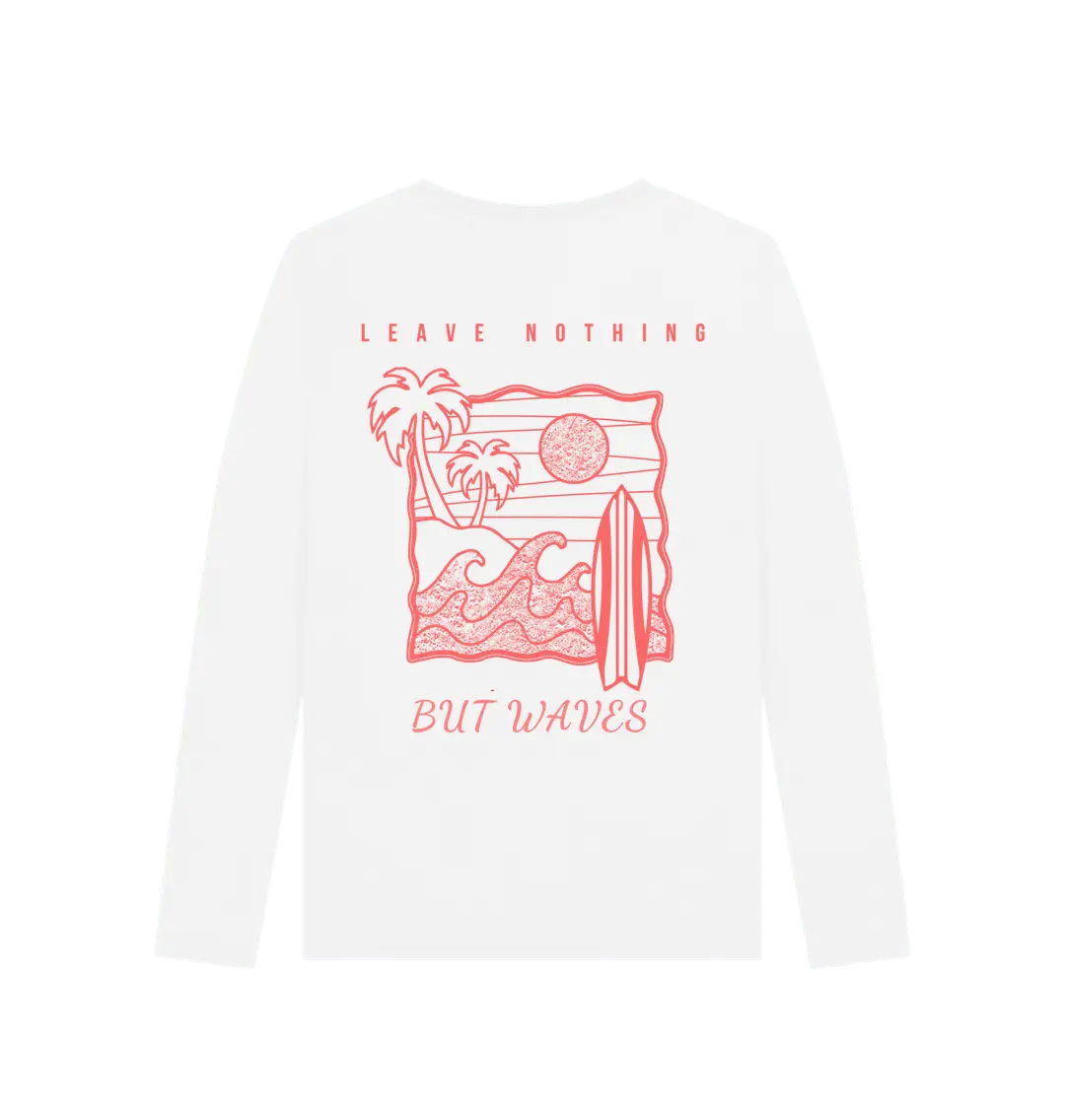 White Printed Long Sleeve T Shirt