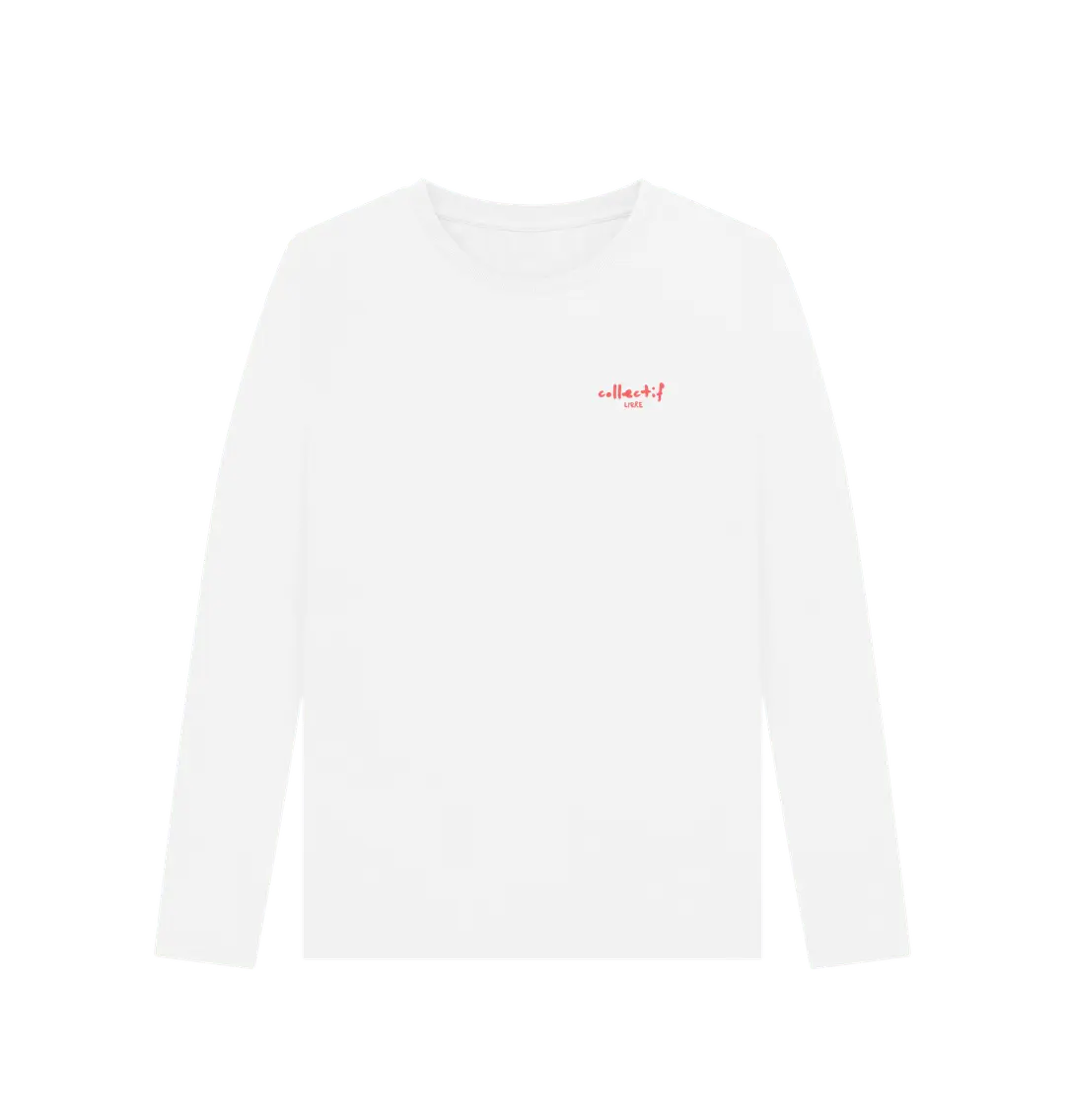 White Printed Long Sleeve T Shirt