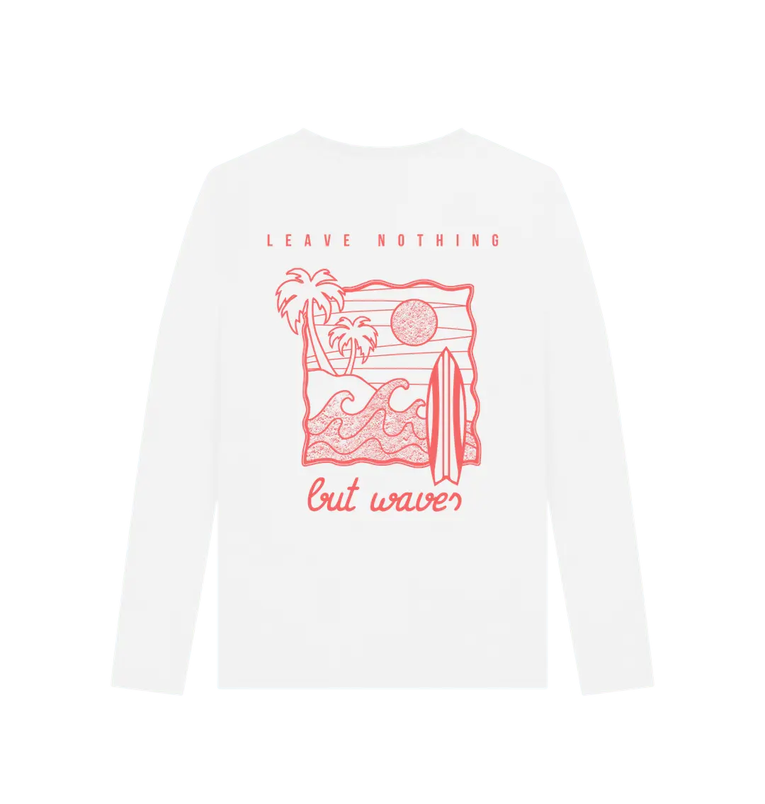 White Printed Long Sleeve T Shirt