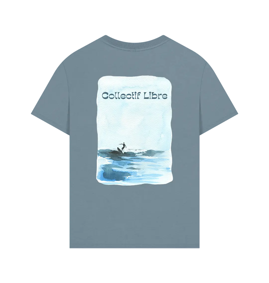 Stone Blue Printed T-shirt