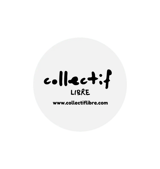 White Printed Circle Sticker