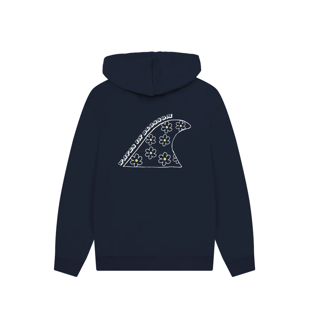 Navy Printed Hoody