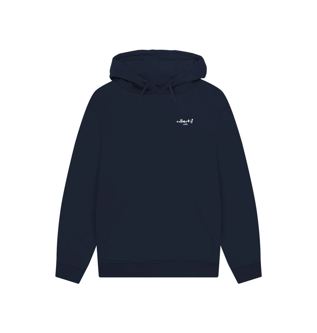 Navy Printed Hoody