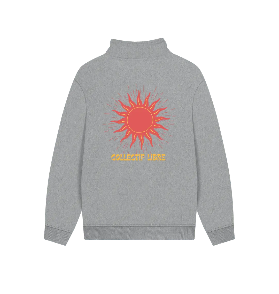 Athletic Grey Printed Sweater