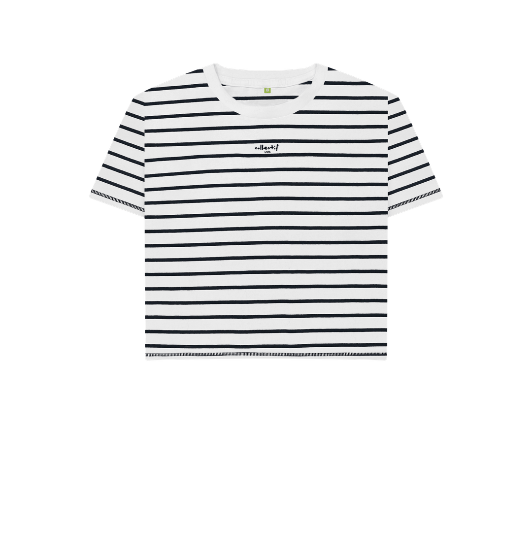 Navy Stripes Printed T-shirt