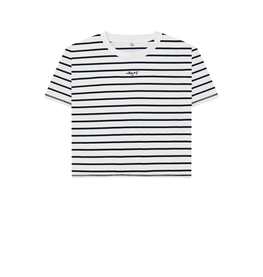 Navy Stripes Printed T-shirt