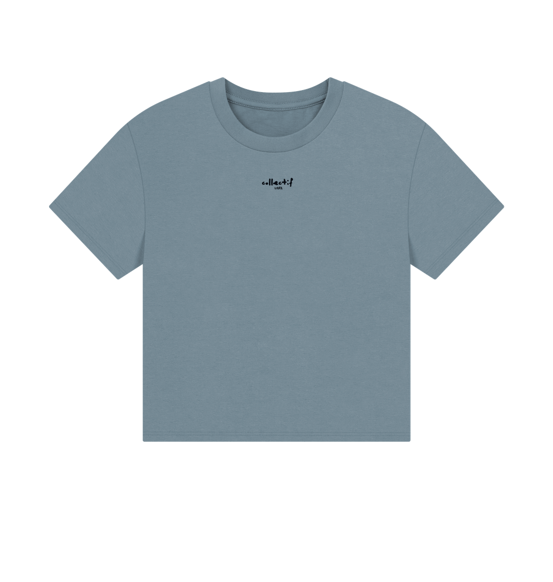 Stone Blue Printed T-shirt