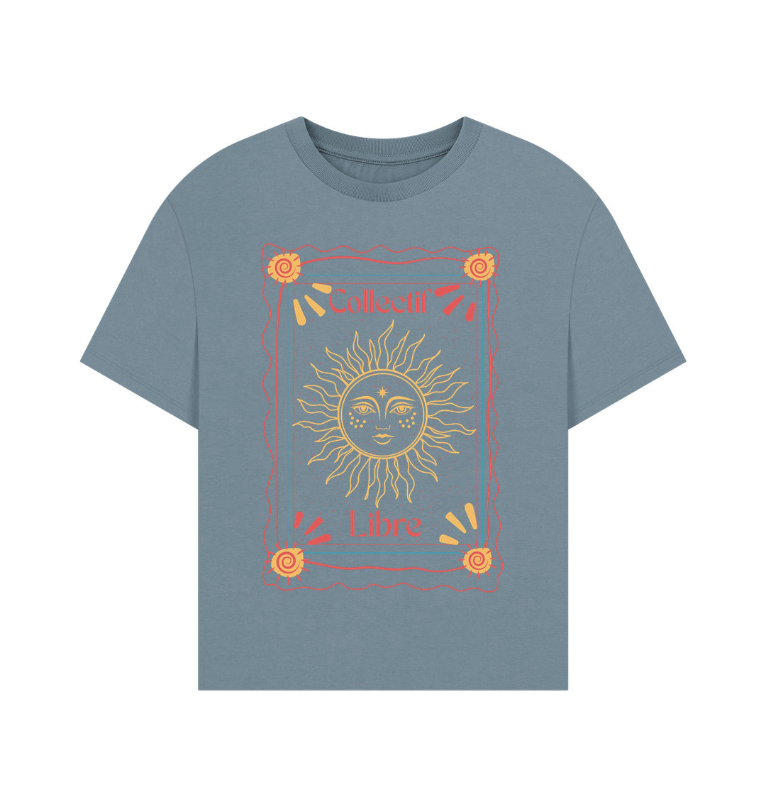 Stone Blue Printed T-shirt