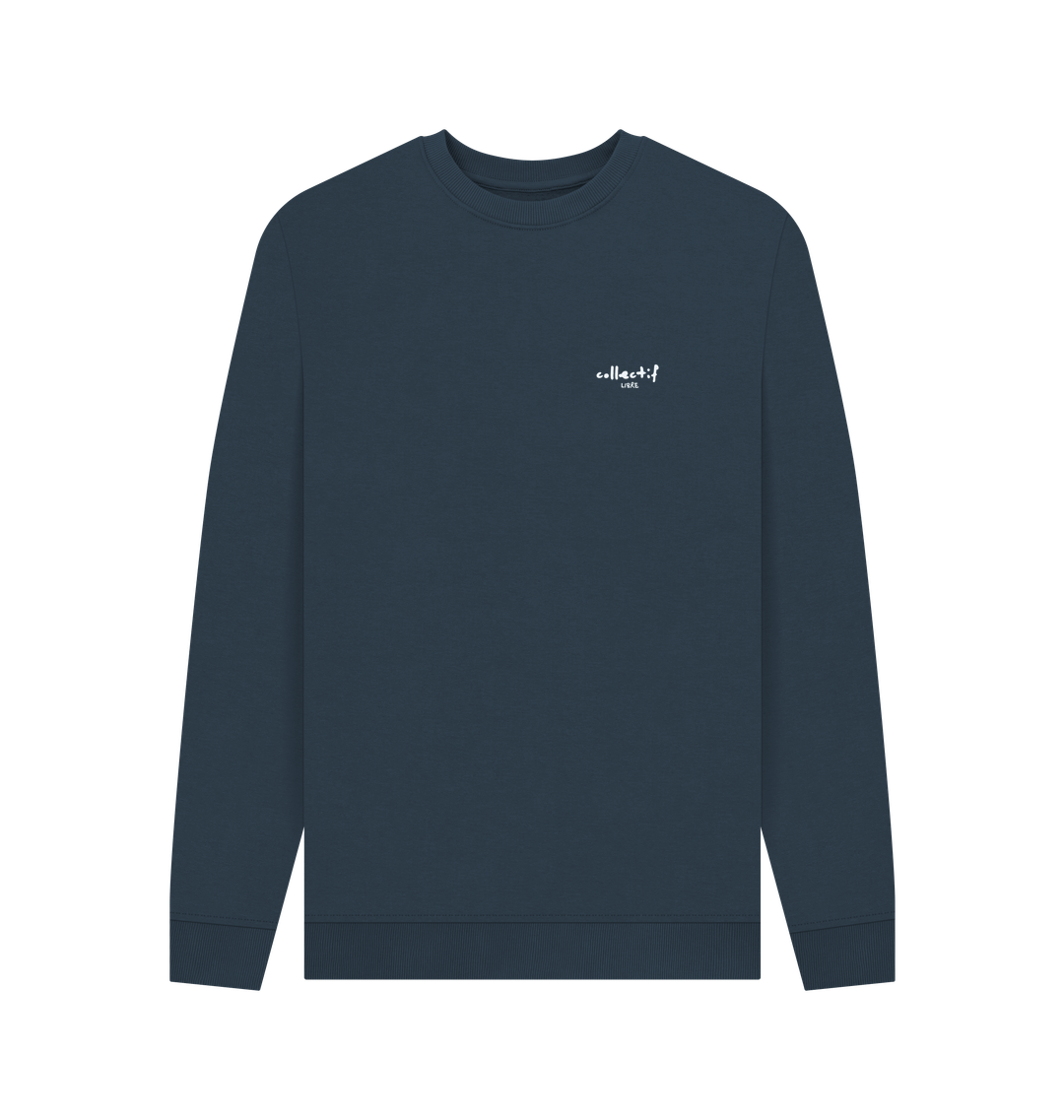Navy Blue Printed Sweater