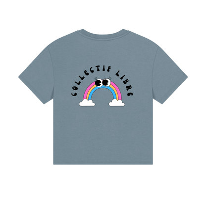 Stone Blue Printed T-shirt