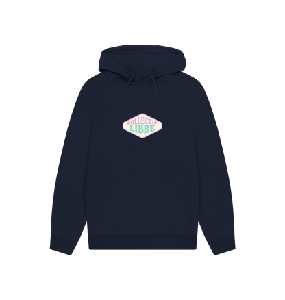 Navy Printed Hoody