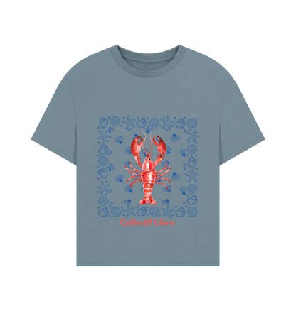 Stone Blue Printed T-shirt