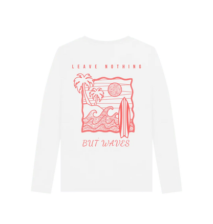 White Printed Long Sleeve T Shirt