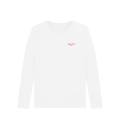 White Printed Long Sleeve T Shirt
