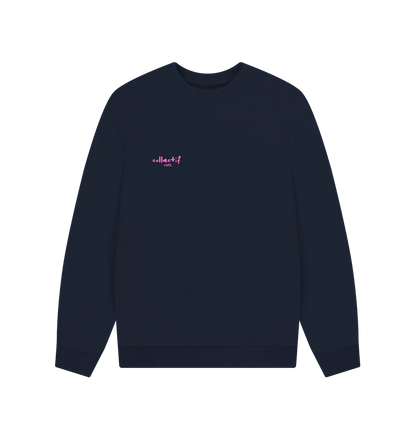 Navy Blue Printed Sweater