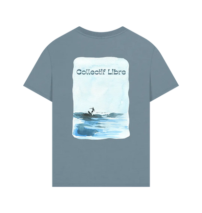 Stone Blue Printed T-shirt