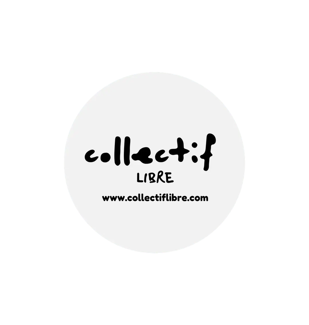 White Printed Circle Sticker