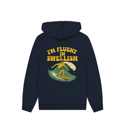 Navy Printed Hoody